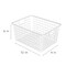 Smart Design Nestable Basket Organizer with Handles - Steel - 9 x 12 x 6 - White - Set of 4